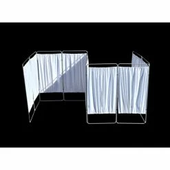 Omnimed King Economy 9 Section Privacy Screen, 283.5"W x 67.5"H, Silver