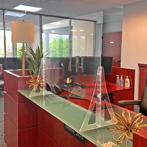 Global Approved 179776-187 Counter Cashier Shield Acrylic 30"W x 46"H - Image 7