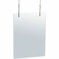 Global Approved 179902 Hanging Cashier Shield, Acrylic 18"W x 24"H - Pkg Qty 2