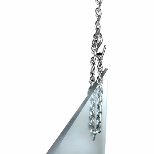 Global Approved 179904 Hanging Cashier Shield, Acrylic 23-1/2"W x 31-1/2"H - Pkg Qty 2 - Image 2