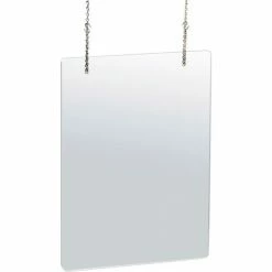 Global Approved 179904 Hanging Cashier Shield, Acrylic 23-1/2"W x 31-1/2"H - Pkg Qty 2