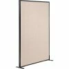 Interion By Global Industrial Interion® Freestanding Office Partition Panel, 36-1/4"W x 60"H, Tan