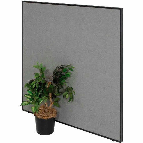 Interion By Global Industrial Interion® Pre-Configured Office Cubicle - 10'W x 10'D x 72"H - Add-On Kit - Gray - Image 4