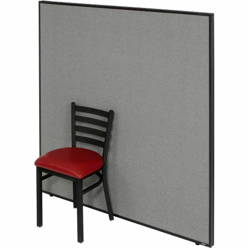 Interion By Global Industrial Interion® Pre-Configured Office Cubicle - 6'W x 6'D x 60"H - Starter Kit - Gray - Image 5