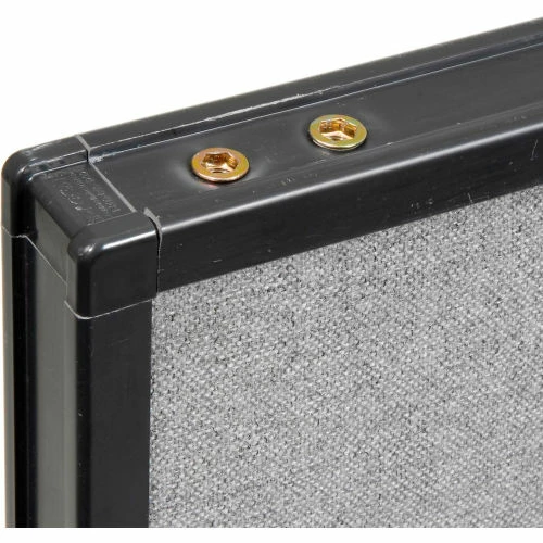 Interion By Global Industrial Interion® Pre-Configured Office Cubicle - 10'W x 10'D x 72"H - Add-On Kit - Gray - Image 7