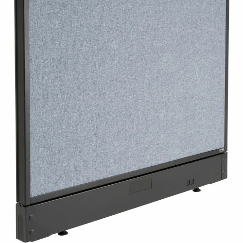 Interion By Global Industrial Interion® Deluxe Office Partition Panel with Pass Thru Cable, 60-1/4"W x 77-1/2"H, Blue - Image 3