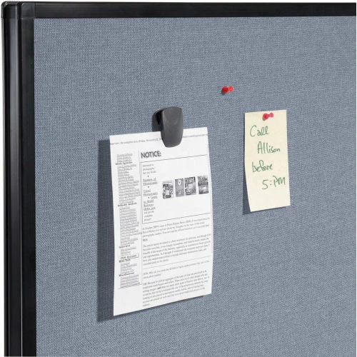 Interion By Global Industrial Interion® Non-Electric Office Partition Panel with Raceway, 36-1/4"W x 76"H, Blue - Image 6