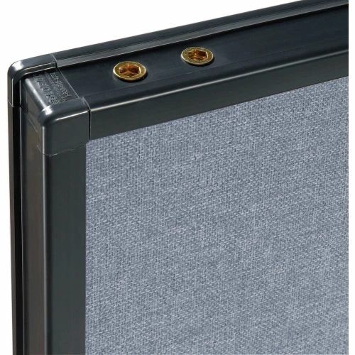 Interion By Global Industrial Interion® Deluxe Office Partition Panel with Pass Thru Cable, 24-1/4"W x 47-1/2"H, Blue - Image 6