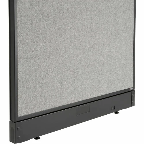 Interion By Global Industrial Interion® Deluxe Office Partition Panel with Pass Thru Cable, 36-1/4"W x 47-1/2"H, Gray - Image 3