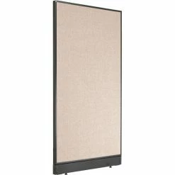 Interion By Global Industrial Interion® Office Partition Panel with Pass-Thru Cable, 36-1/4"W x 64"H, Tan