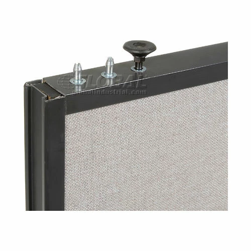 Interion By Global Industrial Interion® Pre-Configured Office Cubicle - 8'W x 8'D x 72"H - Add-On Kit - Gray - Image 12