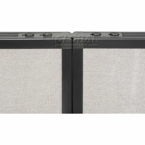 Interion By Global Industrial Interion® Pre-Configured Office Cubicle - 8'W x 8'D x 72"H - Add-On Kit - Gray - Image 16