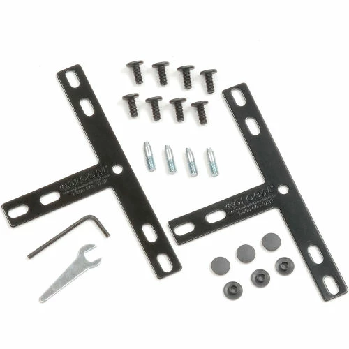 Interion By Global Industrial Interion® Three Way Connector Kit For 46" H Panel With 1 Pass Through Cable - Image 3