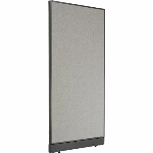 Interion By Global Industrial Interion® Office Partition Panel with Pass-Thru Cable, 36-1/4"W x 76"H, Gray