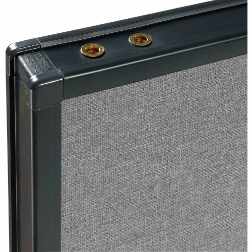 Interion By Global Industrial Interion® Office Partition Panel with Pass-Thru Cable, 36-1/4"W x 76"H, Gray - Image 6