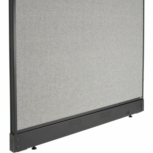 Interion By Global Industrial Interion® Non-Electric Office Partition Panel with Raceway, 48-1/4"W x 64"H, Gray - Image 2