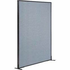 Interion By Global Industrial Interion® Freestanding Office Partition Panel, 48-1/4"W x 72"H, Blue