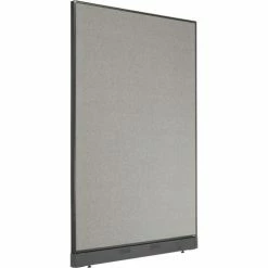 Interion By Global Industrial Interion® Office Partition Panel with Pass-Thru Cable, 48-1/4"W x 100"H, Gray