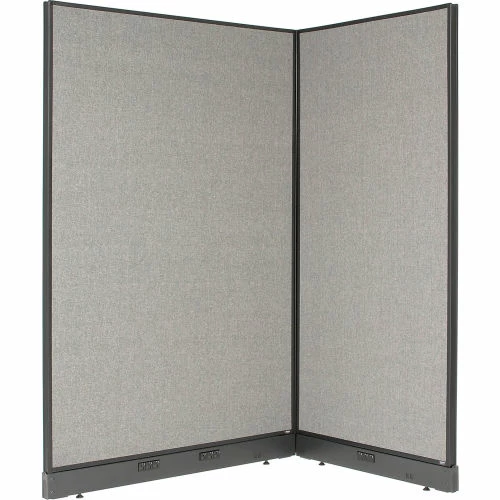 Interion By Global Industrial Interion® Electric Office Partition Panel, 60-1/4"W x 64"H, Gray - Image 2