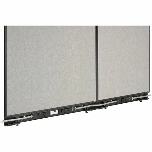 Interion By Global Industrial Interion® Electric Office Partition Panel, 60-1/4"W x 64"H, Gray - Image 4