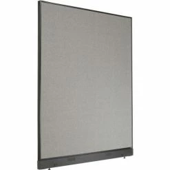 Interion By Global Industrial Interion® Office Partition Panel with Pass-Thru Cable, 60-1/4"W x 76"H, Gray