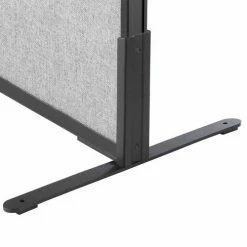 Interion By Global Industrial Interion® 8"H T-Leg Bracket for Office Partition Panels, Black (1 Pair)