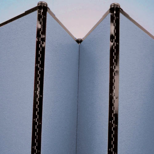 Screenflex Portable Room Divider 5 Panel, 6'8"H x 9'5"W, Fabric Color: Blue - Image 2