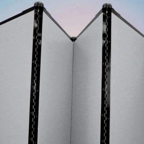 Screenflex Portable Room Divider 3 Panel, 6'H x 5'9"W, Fabric Color: Gray - Image 2