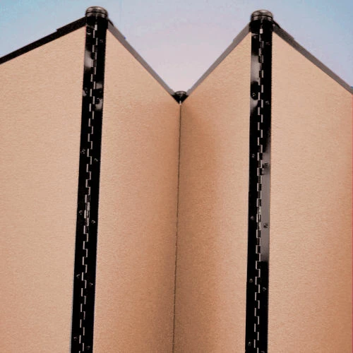 Screenflex Portable Room Divider 5 Panel, 5'H x 9'5"W, Fabric Color: Oatmeal - Image 2