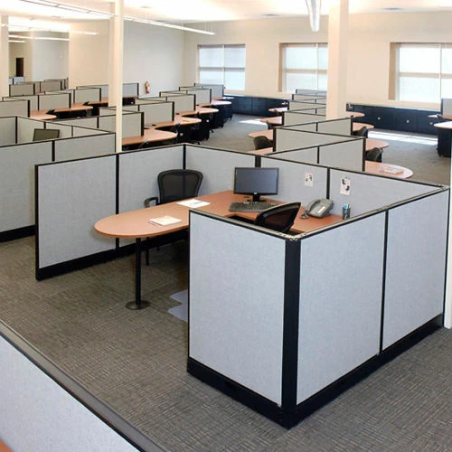 Interion By Global Industrial Interion® Non-Electric Office Partition Panel with Raceway, 60-1/4"W x 46"H, Gray - Image 11