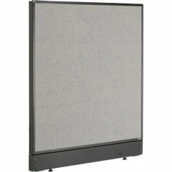 Interion By Global Industrial Interion® Office Partition Panel with Pass-Thru Cable, 36-1/4"W x 46"H, Gray