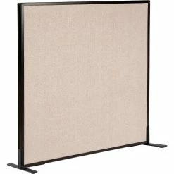 Interion By Global Industrial Interion® Freestanding Office Partition Panel, 48-1/4"W x 42"H, Tan