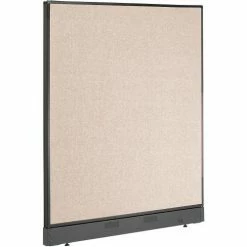 Interion By Global Industrial Interion® Non-Electric Office Partition Panel with Raceway, 48-1/4"W x 46"H, Tan