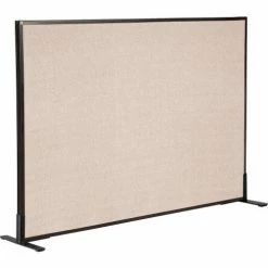 Interion By Global Industrial Interion® Freestanding Office Partition Panel, 60-1/4"W x 42"H, Tan