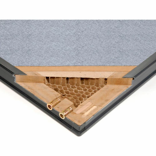 Interion By Global Industrial Interion® Non-Electric Office Partition Panel with Raceway, 36-1/4"W x 46"H, Blue - Image 7