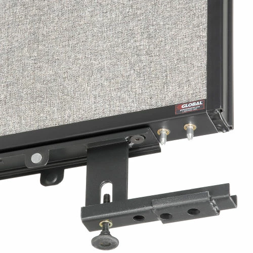 Interion By Global Industrial Interion® Non-Electric Office Partition Panel with Raceway, 60-1/4"W x 46"H, Gray - Image 2