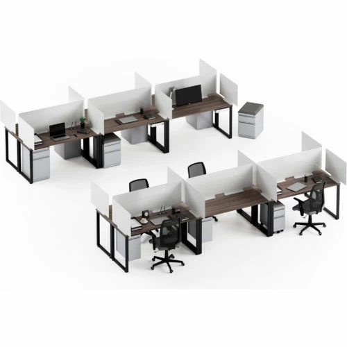 Hirsh Industries 29.5" Wide Steel Privacy Divider Panel - White - Image 6