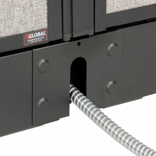 Interion By Global Industrial Interion® Three Way Connector Kit For 46" H Panel With 1 Pass Through Cable - Image 9