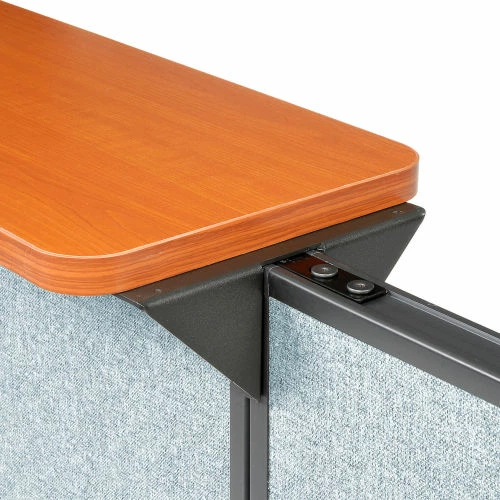 Interion By Global Industrial Interion® U-Shaped Reception Station, 88" W x 44"D x 44"H, Cherry Counter, Gray Panel - Image 10