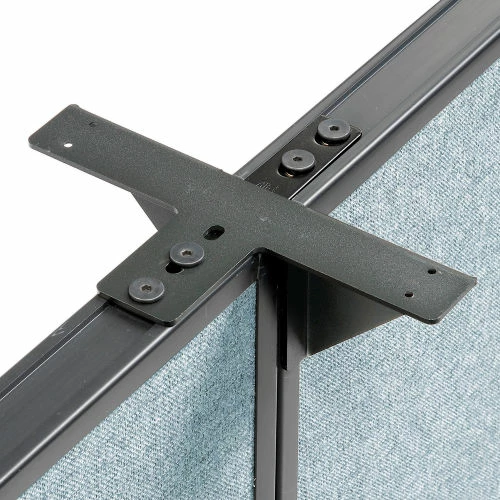 Interion By Global Industrial Interion® U-Shaped Reception Station, 88" W x 44"D x 44"H, Cherry Counter, Gray Panel - Image 14