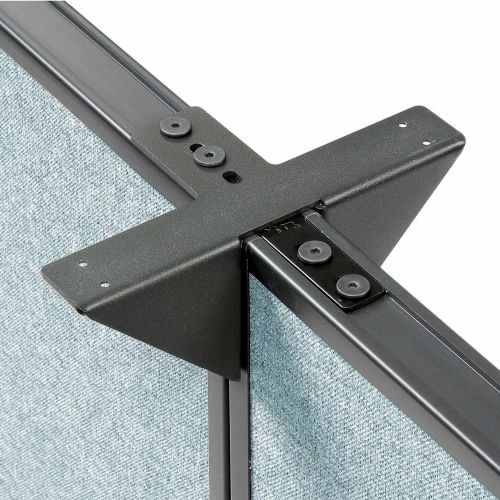 Interion By Global Industrial Interion® U-Shaped Reception Station, 88" W x 44"D x 44"H, Cherry Counter, Gray Panel - Image 15