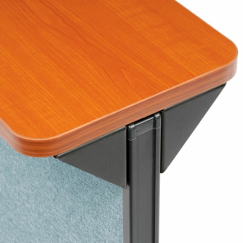 Interion By Global Industrial Interion® U-Shaped Reception Station, 88" W x 44"D x 44"H, Cherry Counter, Gray Panel - Image 17