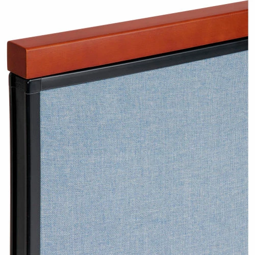 Interion By Global Industrial Interion® Deluxe Office Partition Panel with Pass Thru Cable, 60-1/4"W x 77-1/2"H, Blue - Image 7