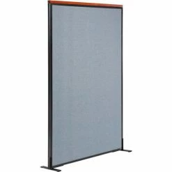 Interion By Global Industrial Interion® Deluxe Freestanding Office Partition Panel, 36-1/4"W x 61-1/2"H, Blue