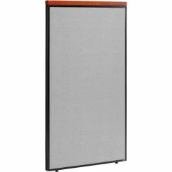 Interion By Global Industrial Interion® Deluxe Office Partition Panel, 36-1/4"W x 61-1/2"H, Gray