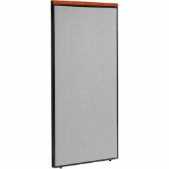 Interion By Global Industrial Interion® Deluxe Office Partition Panel, 36-1/4"W x 101-1/2"H, Gray
