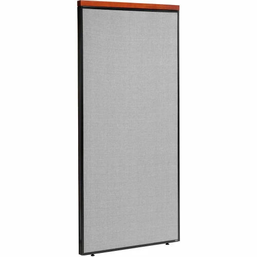 Interion By Global Industrial Interion® Deluxe Office Partition Panel, 36-1/4"W x 101-1/2"H, Gray