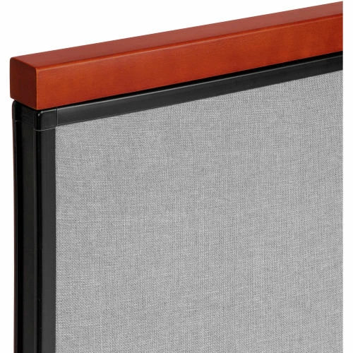 Interion By Global Industrial Interion® Mobile Deluxe Office Partition Panel, 60-1/4"W x 76-1/2"H, Gray - Image 4