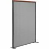 Interion By Global Industrial Interion® Deluxe Freestanding Office Partition Panel, 48-1/4"W x 73-1/2"H, Gray