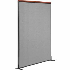 Interion By Global Industrial Interion® Deluxe Freestanding Office Partition Panel, 48-1/4"W x 73-1/2"H, Gray